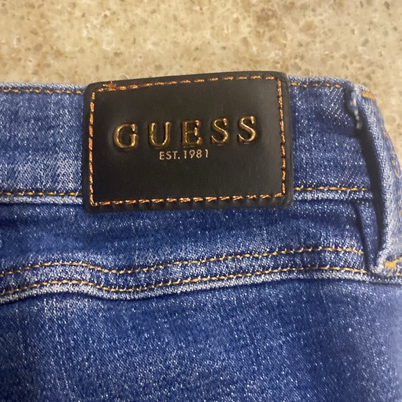 GUESS Gold Button Fly Skinny High Rise Jeans Size 28 - Picture 14 of 14